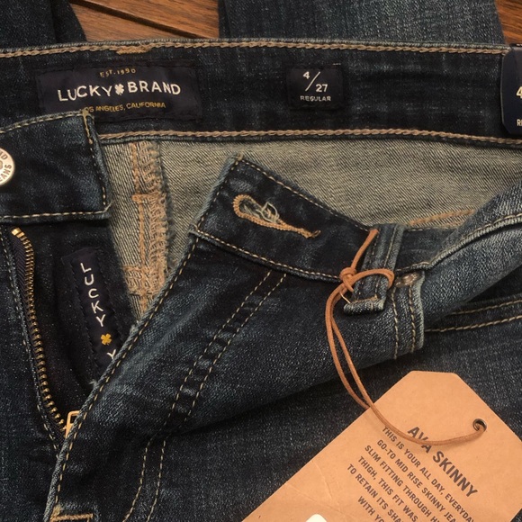 Lucky Brand Ava Skinny Jeans 4/27 - Picture 1 of 5